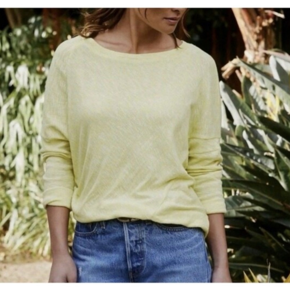 Anthropologie Damiana Light Yellow Knit Sweater - Picture 4 of 9